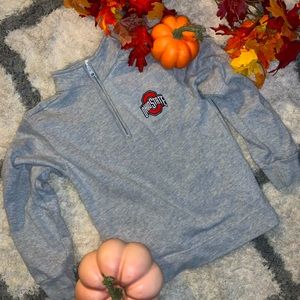 Ohio State University half zip light gray